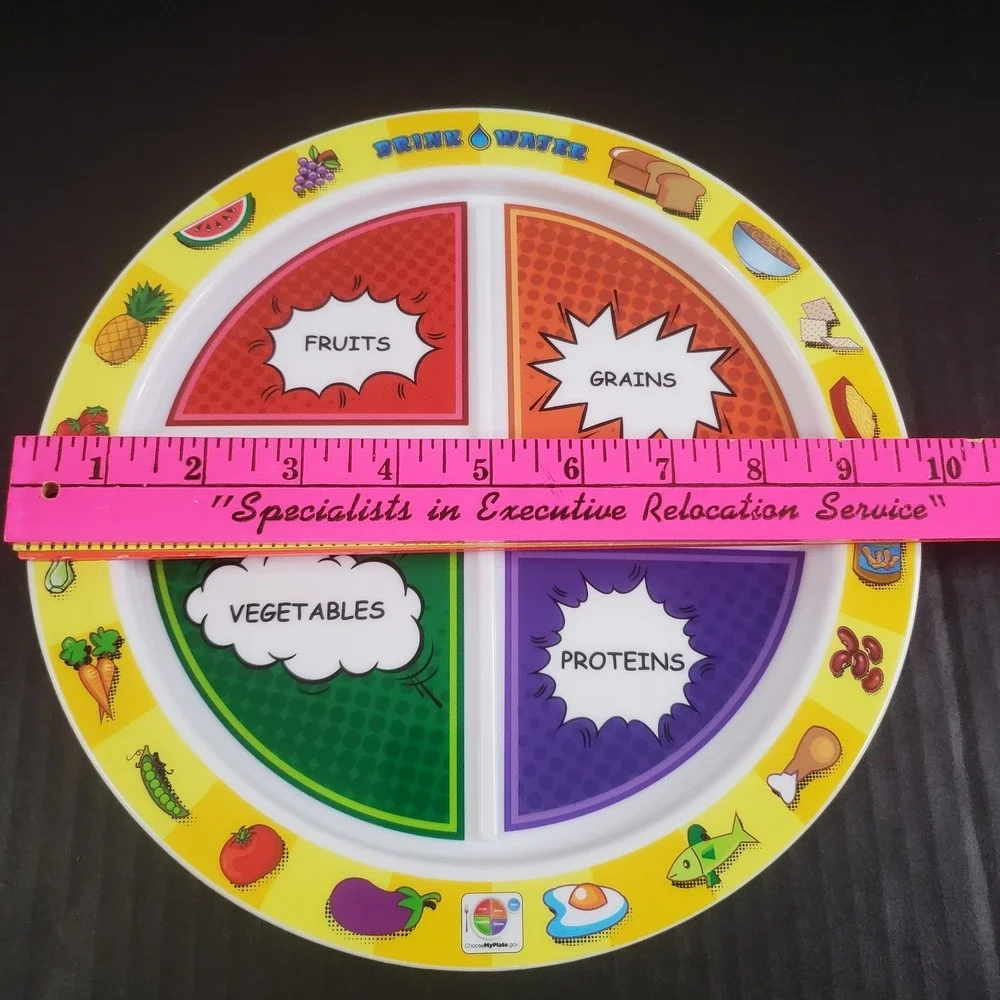 Toddler Soft Plastic Divided Plate Four FOOD GROUPS 10